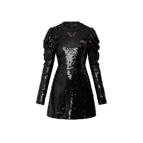 louis vuitton black mini dress|lv evening dress.